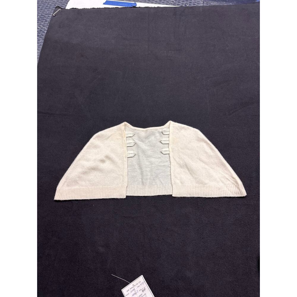 Kooba Cashmere Shrug Ivory Leather Deadstock - Picture 7 of 7